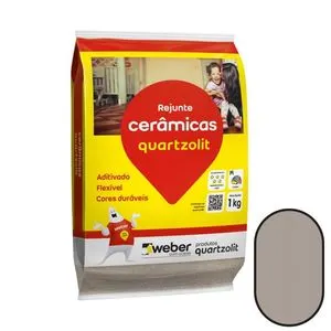 Rejunte para Cerâmicas Cinza Outono 1kg Quartzolit