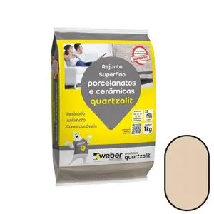 Rejunte para Porcelanatos Bege 1kg Quartzolit