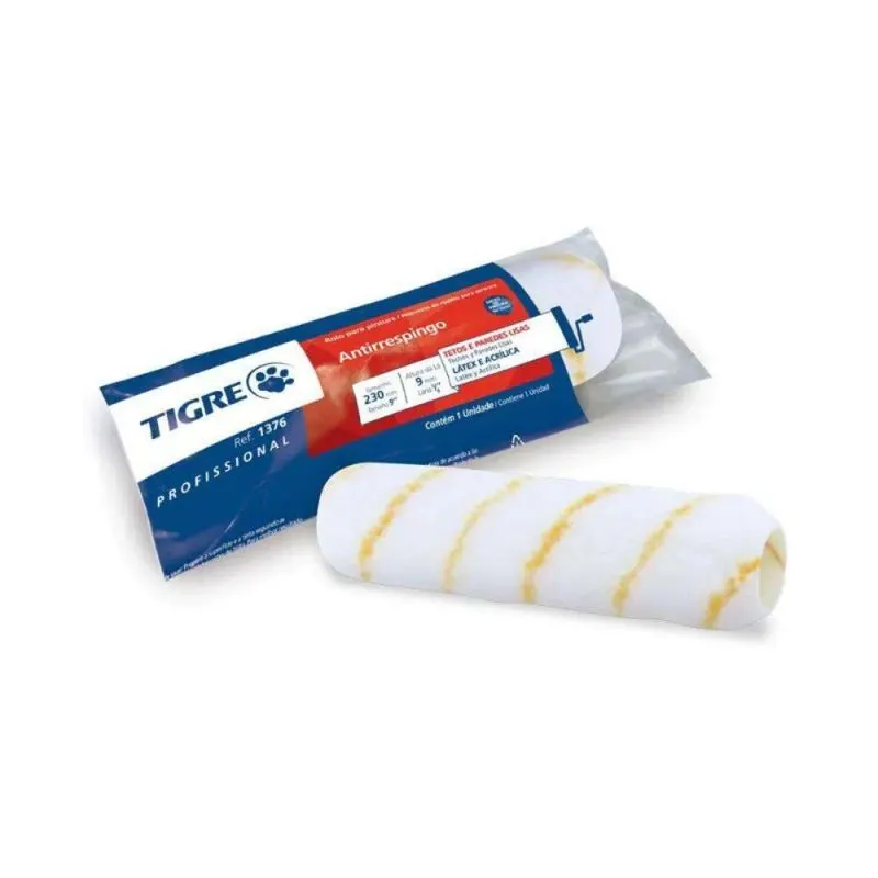 Rolo Lã Sintético 23,cm 1376 Antirrespingo Econômico Tigre