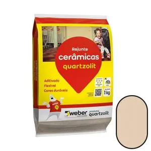Rejunte para Cerâmicas Bege 1kg Quartzolit
