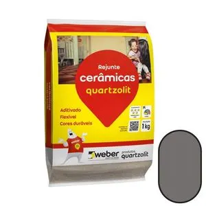 Rejunte para Cerâmicas Preto Grafite 1kg Quartzolit