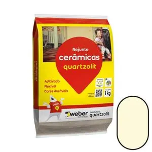 Rejunte para Cerâmicas Marfim 1kg Quartzolit