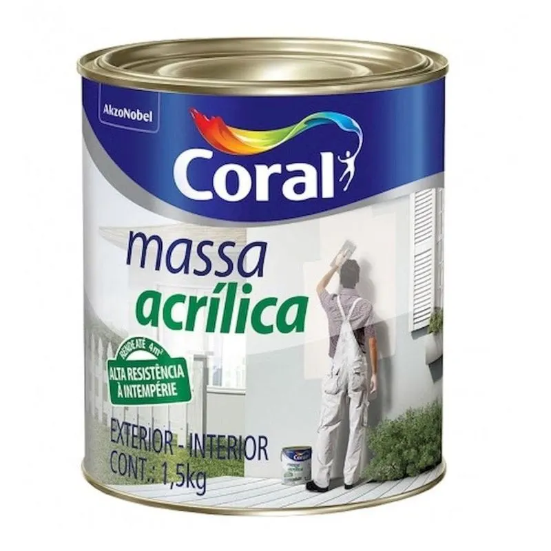 Massa Acrílica 1,5KG 1/4 Coral