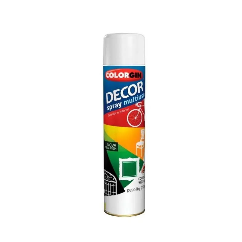 Tinta Spray Branco Brilhante Colorgin Decor