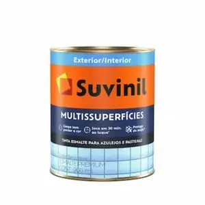 Tinta Esmalte Multissuperfície Branco Acetinado 0.9LT Suvinil Base D'Água