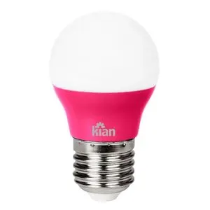 Lâmpada Led Bolinha 3W Bivolt E27 Rosa Kian