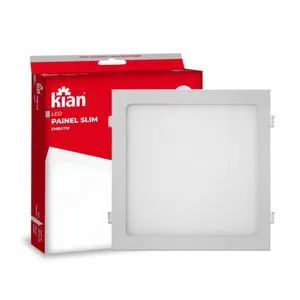 Luminária Led Embutir Quadrada Slim 24W 3,0K Amarela Kian