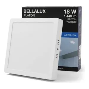 Luminária Led Sobrepor Quadrada 18W 6,0K Branca Belalux
